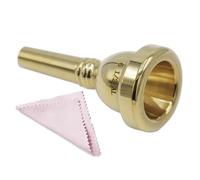 CashBeat 6 1/2AL Gold Plated Small Shank Trombone Mouthpiece, Euphonium Mouthpiece for Superior Sound, Compatible with Baritone and Tenor Trombone, Brass Instrument Accessories