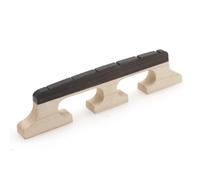 CashBeat 6-String Banjo Bridge - Premium Ebony and Maple Bridge for Banjolele, Universal Fit Banjo Parts Replacement, Enhanced Acoustic Resonance, Pack of 1