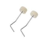 CashBeat Curved Kick Drum Beater, 2Pcs Bass Drum Beater with 6.25mm Shank, Felt Pedal Beater for Practice, Percussion Accessories for Drummers