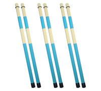 CashBeat Hot Rods Drum Sticks 16 Inch, 5A Bamboo Rod Sticks, 3 Pairs Blue