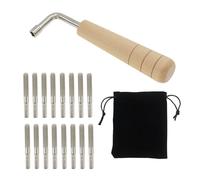 CashBeat Lyre Harp Tuning Kit, 16 Tuning Pins, L-Shape Wrench, Storage Bag for Zithers, Harpsichords, Dulcimers, and Primitive Stringed Instruments