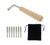 CashBeat Lyre Harp Tuning Kit, 7 Tuning Pins, L-Shape Wrench, Storage Bag for Zithers, Harpsichords, Dulcimers, and Primitive Stringed Instruments