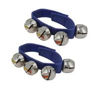 CashBeat Wrist Bells Set of 2, Dark Blue Jingle Bells Instrument, Adjustable Ankle Percussion Musical for Kids, Party Favors, Christmas Decor, Education, Dance, Band Performance