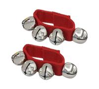 CashBeat Wrist Jingle Bells 2 Pack, Adjustable Ankle Strap, Red