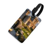 Cashel Castle Ireland Luggage Tags for Suitcases TPU Travel Tags Bag Tags for Men Women Black