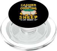 Cashier By Day Counting Sheep By Night PopSockets PopGrip for MagSafe