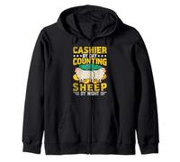 Cashier By Day Counting Sheep By Night Zip Hoodie