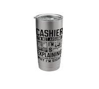 Cashier I'm Not Arguing Im Explaining Why Im Right Stainless Steel Insulated Tumbler