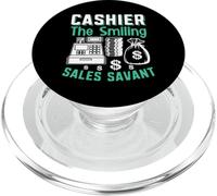 Cashier The Smiling Sales Savant PopSockets PopGrip for MagSafe