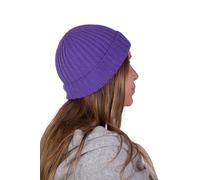 Cashmere Blend Hat for Men and Women Made in Italy Hat Scarf Winter Cashmere Beanie Unisex Merino Wool Black Grey White Beige Warm One Size One Size, purple, One Size
