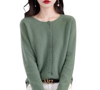 Cashmere Cardigans for Women,Cashmere Button Front Long Sleeve Cardigan Soft Warm Knit Elastic Jumpers (Teal,M)