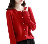 Cashmere Cardigans for Women UK Long Sleeve Autumn Winter Button Down Womens Jumpers Jackets Black Soft Warm Jumpers Ladies Cardigans Size 16 Women's Fashion