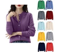 Cashmere Cardigans for Women UK Long Sleeve Autumn Winter Button Down Womens Jumpers Jackets Black Soft Warm Jumpers Ladies Cardigans Size 16 Women's Fashion