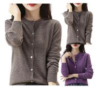 Cashmere Cardigans for Women UK Long Sleeve Autumn Winter Button Down Womens Jumpers Jackets Black Soft Warm Jumpers Ladies Cardigans Size 16 Women's Fashion