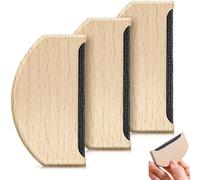 Cashmere Comb in Beechwood, Sweater Shaver Pilling Comb, Portable And Fine Wool Sweaters Wooden Fabric Shaver Fuzz Remover, Brush Tool For De-Pilling Clothing Knits Woolens Scarves Wool (3 Pcs)