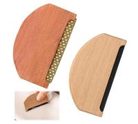 Cashmere Comb Set (2 Pcs) Wooden Sweater Shaver and Portable Pilling Comb for Cashmere Wool Knits Scarves Delicate Fabrics, Multi-Head Fabric Shaver for De-Pilling Clothing Compact Lightweight Design