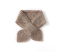 Cashmere Eyelet Knitted Scarf, Women's Winter High-End Cross Warm Collar Short Set Scarf,