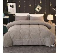 Cashmere Fabric Quilt Lamb Velvet Duvet, Thicken Warm Lamb Cashmere Blanket, Anti-allergy Hypoallergenic Wool Comforter, Ideal for home bedrooms, Quilt Single Double Size,001,1.5x2m(4kg)