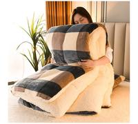 Cashmere Fabric Quilt Lamb Velvet Duvet, Winter Soft Luxury Thick Fluffy Warm Anti-Allergy Hypoallergenic Wool Comforter for Winter Duvet Fleece Blanket,1,200x230cm（4Kg）