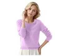 Cashmere Jumpers Ladies Lightweight Plain Knitted Sweater Trendy Casual Pullover Long Sleeve Round Neck Loose Tops Sweaters for Women UK