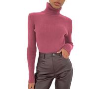 Cashmere Jumpers Ladies Women Soft Sweater Slim Fit Lightweight Long Sleeve Turtleneck Tops Undershirt Sexy Knitted Warm Fitted Fashion Pullover Sweater Sexy Jumpers for Women UK Sales