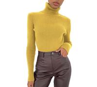 Cashmere Jumpers Ladies Women Soft Sweater Slim Fit Lightweight Long Sleeve Turtleneck Tops Undershirt Sexy Knitted Warm Fitted Fashion Pullover Sweater Sexy Jumpers for Women UK Sales