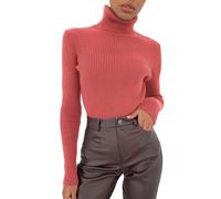 Cashmere Jumpers Ladies Women Soft Sweater Slim Fit Lightweight Long Sleeve Turtleneck Tops Undershirt Sexy Knitted Warm Fitted Fashion Pullover Sweater Sexy Jumpers for Women UK Sales