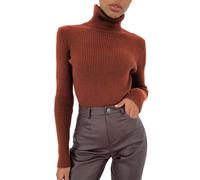 Cashmere Jumpers Ladies Women Soft Sweater Slim Fit Lightweight Long Sleeve Turtleneck Tops Undershirt Sexy Knitted Warm Fitted Fashion Pullover Sweater Sexy Jumpers for Women UK Sales