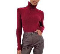 Cashmere Jumpers Ladies Women Soft Sweater Slim Fit Lightweight Long Sleeve Turtleneck Tops Undershirt Sexy Knitted Warm Fitted Fashion Pullover Sweater Sexy Jumpers for Women UK Sales