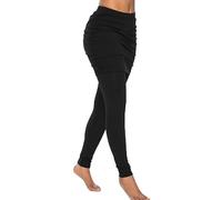 Cashmere Leggings for Women Thick Gym Leggings Teachers Thank You Gifts Office Womens Athleisure Ultra Soft Knit Foldover Ruched Skirted Yoga Leggings Sale Clearance Black