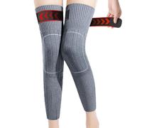 Cashmere Over-The-Knee Warm Socks,Winter Thermal Anti Slip Knee Pads,Extended Warm and Non-slip Cashmere Knee Pads (Gray-a,L)
