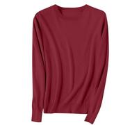 Cashmere Sweaters for Women Plus Size Ladies Crew Neck Wool Blend Jumpers Casual Basic Long Sleeve Pullover Sweater Tops Classic-Fit Blouse Knitwear Thick Loose Casual Jumpers Autumn Winter Outfits