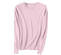 Cashmere Sweaters for Women Plus Size Ladies Crew Neck Wool Blend Jumpers Casual Basic Long Sleeve Pullover Sweater Tops Classic-Fit Blouse Knitwear Thick Loose Casual Jumpers Autumn Winter Outfits
