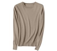 Cashmere Sweaters for Women Plus Size Ladies Crew Neck Wool Blend Jumpers Casual Basic Long Sleeve Pullover Sweater Tops Classic-Fit Blouse Knitwear Thick Loose Casual Jumpers Autumn Winter Outfits