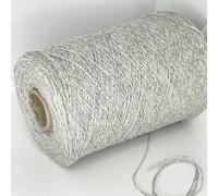 Cashmere Wool Blend Cone Yarn - Fingering Sock Weight Luxury Yarn for Knitting, Crochet & Fine Garments (Light Gray, 400g/14oz (2500m/2734yds))