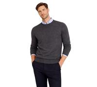 Cashmeren Men's Basic Crewneck Sweater 100% Pure Cashmere Long Sleeve Round Neck Pullover, Charcoal, Large