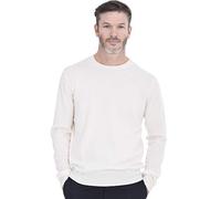 Cashmeren Men's Basic Crewneck Sweater Jumper 100% Pure Cashmere Long Sleeve Round Neck Pullover (Ivory, Medium)