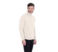 Cashmeren Men's Basic Turtleneck Pullover Jumper 100% Pure Cashmere Long Sleeve Roll Neck Sweater (Ivory, Large)