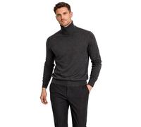 Cashmeren Men's Essential Knit Turtleneck Sweater 100% Merino Wool Long Sleeve Roll Neck Pullover, Charcoal, Large