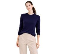 Cashmeren Women’s Basic Crewneck Sweater 100% Pure Cashmere Long Sleeve Round Neck Pullover, Navy, M