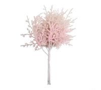 CashMuch 10 PCS Artificial Pine Leaves Branches For Christmas Wreaths, Holiday Decorations, Wedding Accessories Home Craft Projects(Pink)