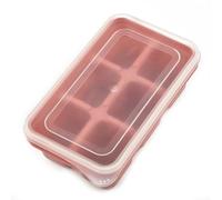 CashMuch 11.5Cm*7Cm*4Cm Food Grade Material Ice Cube for Box Pp+Silicone Soft Bottom Easy Demoulding 6 Grid Pink Blue Gray