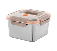 CashMuch 1800ml Stainless Steel Box with Silicone Grip(2400ML) | 304 steel, rust-resistant, construction, 1800ml capacity, easy to clean