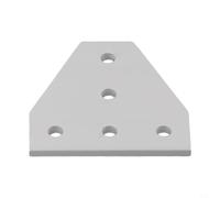 Cashmuch 1Pc 5 Hole Joint Plate Corner Angle Bracket Connection Joint Strip for 3030 4040 2020 Aluminum Profile Support Black/Silver