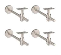 CashMuch 2/4 Pack 304 Stainless Steel Handrail Bracket Adjustable 145mm Wall Mount Heavy Duty Rail Support for Balcony & Stair Indoor/Outdoor Use(4pcs)