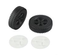 CashMuch 2-Pack 6"" Replacement Wheels for Charbroil Gas Grills, for Plastic Rollers for Outdoor BBQ Equipment, 152mm Diameter Casters for Garden Cooking(black+white wheel cover)