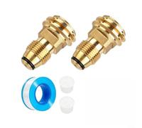 CashMuch 2-Pack POL to for qcc1 Propane Tank Adapter, Brass Conversion Fitting for Grills Heaters for camp Stoves