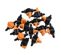 CashMuch 20 Pack Drip Irrigation Barb Switch Valve for 4mm/7mm Garden Hose Irrigation System Adjustable Flow Control Valve for Outdoor Garden Lawns