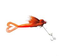 CashMuch 22cm Multi Jointed Hard Swimbait 36g With Lifelike Mouse Shape, Curved Twin Tail For Water Flow Disruption, And Steel Wire Double Hooks For Fishing(orange)