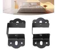 CashMuch 2pcs Bed Connecting Connector U Shaped Bed Connecting Brackets Fixings Components Centre Support Stainless Steel Home Hardware